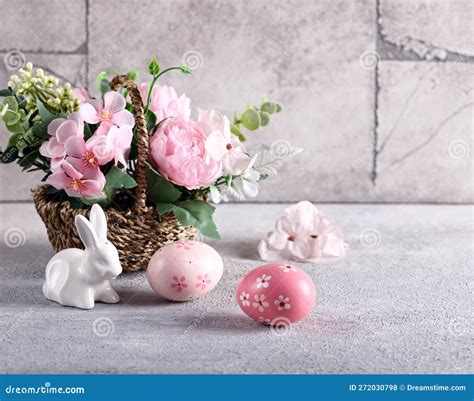 Easter Still Life Decor Eggs Stock Photo Image Of Festive Eggs