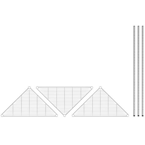 Regency Nsf Chrome Triangle Shelf Kit With Posts