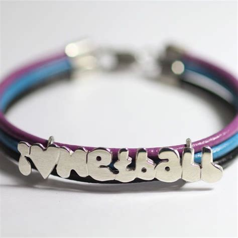 I Heart Netball Bracelet Sports Jewelry Ball Bracelet Netball Plain