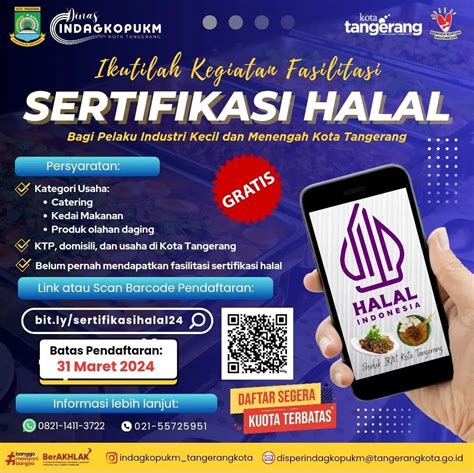 Disperindagkop UKM Kota Tangerang Buka Pendaftaran Sertifikasi Halal