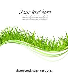 Green Grass Nature Wave Background Eco Stock Vector Royalty Free