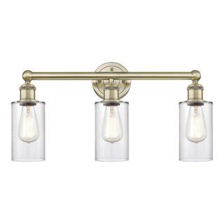 Clymer 3 Light 22 Bath Vanity Light Antique Brass Industrial