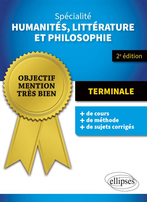 Sp Cialit Humanit S Litt Rature Et Philosophie Terminale E Dition