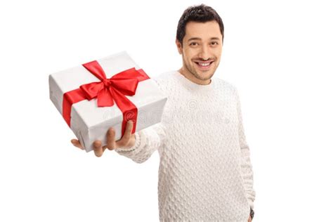 Happy Man Giving A Present Stock Photo Image Of Anniversary 85198948