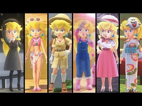 Super Mario Odyssey - All Peach Locations - YouTube