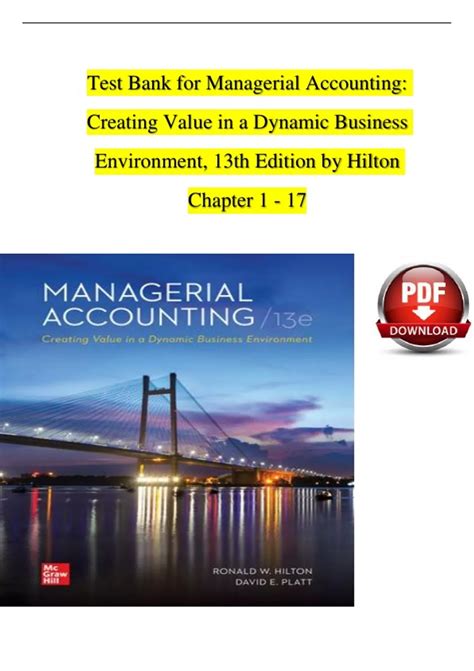 Managerial Accounting Creating Value In A Dynamic Business Environment 6th Edition By Hilton Ronald W Published By Mcgraw Hill Tx Hardcover 6