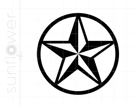 Texas Star Svg Cut Files Clipart Downloads Circle Star Svg Etsy Ireland