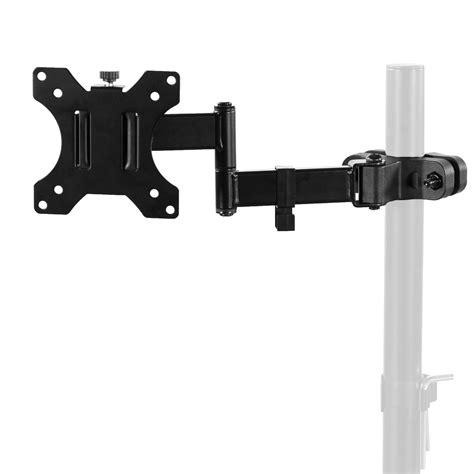 Vivo Black Steel Universal Pole Mount Monitor Arm W 75mm And 100mm