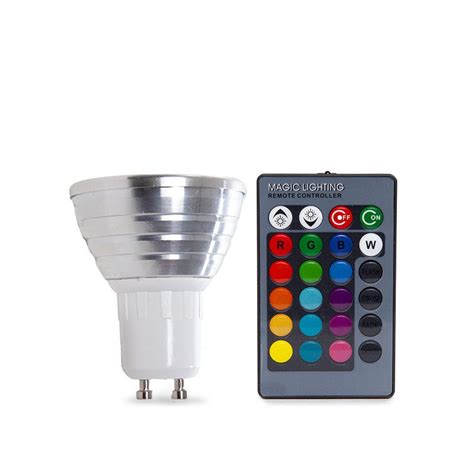 Ampoule Led Gu W Rvb T L Commande H Pl Gu Leroy Merlin