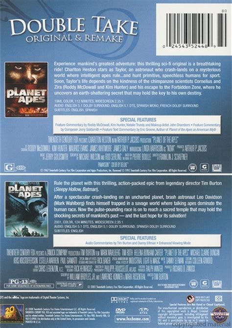 Planet Of The Apes Planet Of The Apes Double Feature Dvd