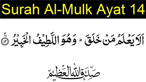 Surah Mulk Ayat 14 Al Mulk Ayat 14 Surah Al Mulk Ayat 14ayat 14 Surah