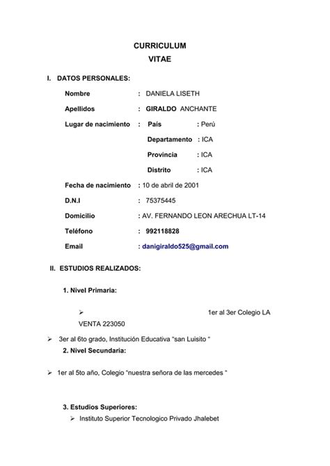 Curriculum Vitae Cv Daniela Giraldo 1 Docx