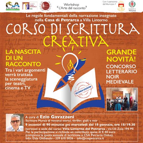 Corso Di Scrittura Creativa Seconda Edizione 2023 Csa Petrarca