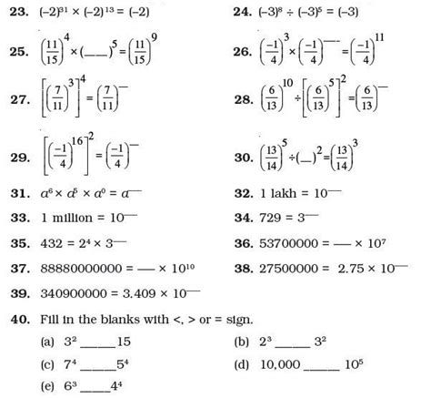 Powers And Exponents Worksheets Grade 8 Pdf