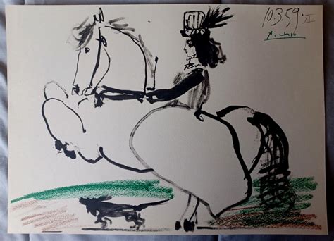 Pablo Picasso Original Lithograph Toros Y Toreros Signed Coa 1962