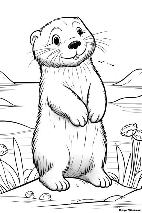 Sea Otter Coloring Pages Free Printable for Kids & Adults