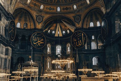 The Interior of the Hagia Sophia Grand Mosque · Free Stock Photo