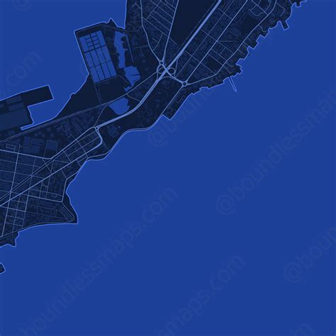 Conakry - Dark Blue Vector Map | Boundless Maps