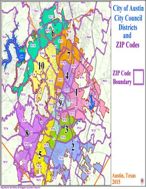 Austin City Council Districts By Zip Code Fill And Sign Printable