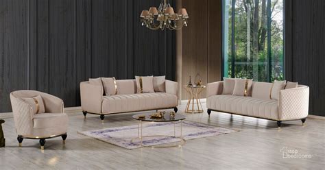 Toronto Loveseat In Beige By Furnia 1StopBedrooms