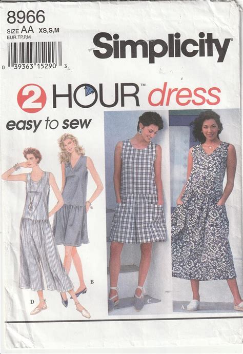 Simplicity 8966 Misses Miss Petite Dress Or Jumper And Jumpsuit With