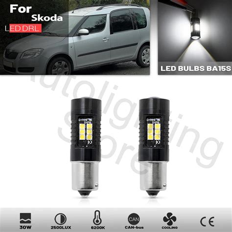 Pc Xenon White Ba S P W Canbus No Error Led Bulbs For Skoda