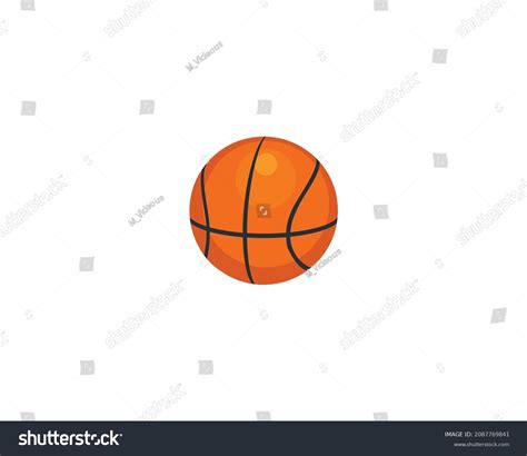 Basketball Ball Vector Isolated Icon Emoji Stock Vector (Royalty Free ...