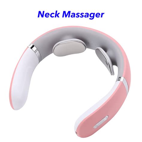 Cordless Massage Neck Ems Smart Electric Neck Massager with Heat(Pink) Manufacturers or ...