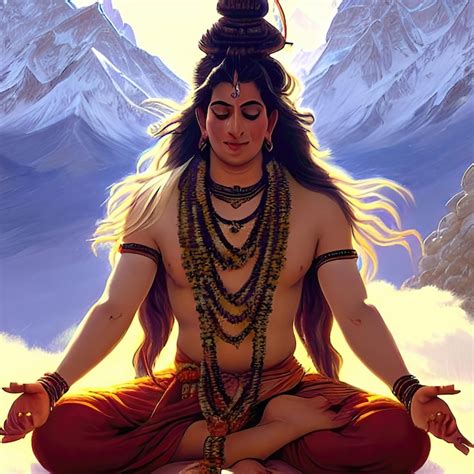 Premium Photo | Shiva Painting Symbolic Art of Power and Peace in Hinduism