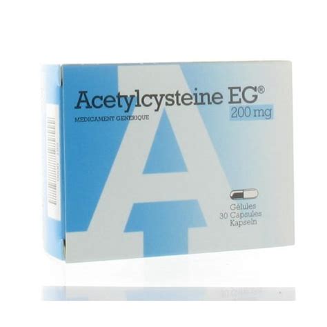 Acetylcysteine Eg Caps 30 X 200 Mg