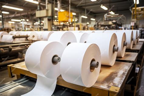 Grands Rouleaux De Papier Thermique Produits Dans Une Usine De