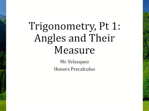 PDF Trigonometry Pt 1 Angles And Their Measure Measuring Angles