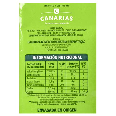 Yerba Mate Compuesta Serena Canaria 1 Kg