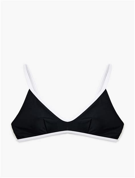 Siyah Kad N U Yaka Spor Bralet Bikini St Sak Mm Koton