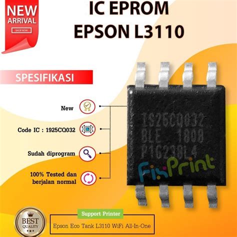 Jual Harga Termurah IC Eprom Printer Epson L3110 1925CQ032 IC Eeprom