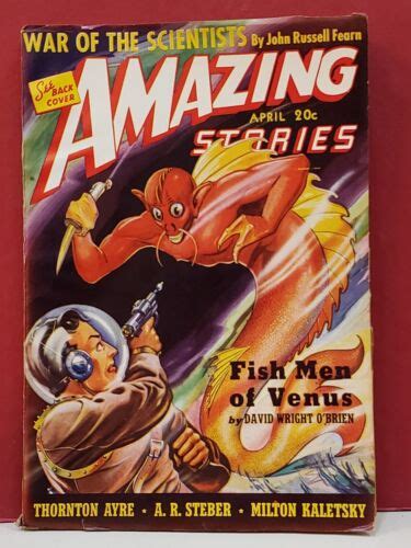 Amazing Stories April Vintage Pulp Magazine Ebay