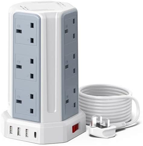 Aodeng Tower Extension Lead With Usb Slots M Way Outlets Multi