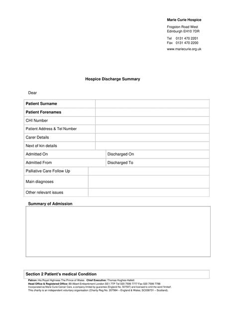 Free Printable Discharge Summary Templates [Word, PDF] / Mental Health