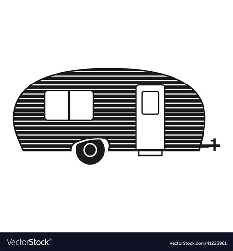 Rv Camping Trailer Travel Mobile Home Caravan Vector Image