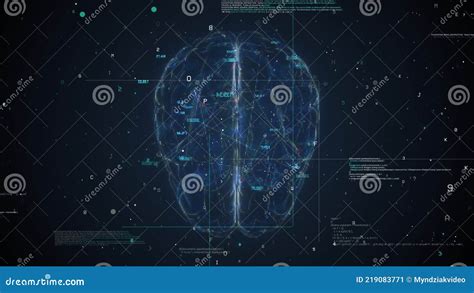 Tecnologia Di Scansione Cerebrale 3d Animazione Del Cervello Umano