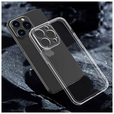 Силиконовый прозрачный чехол для 13Pro Max/накладка с защитой камеры ...