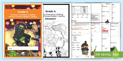 Grade 6 English Language Worksheets Grammar And Spelling