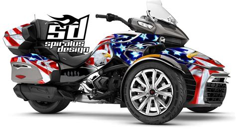 Can Am Spyder F3 LTD Limited Graphic Wrap Decal Kit Patriot Usa Etsy