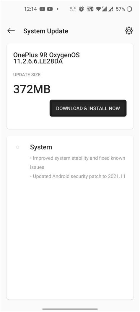 OnePlus Rolls Out November 2021 Sercurity Update To OnePlus 9R