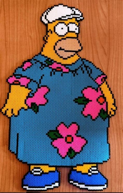 Homer Simpson Perler Bead Pattern