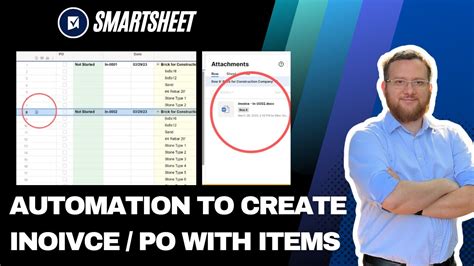 Smartsheet Automation For Invoice Purchase Order Using Multiple Rows Lines Youtube