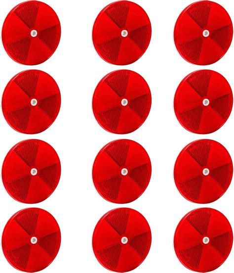 Amazon Dexspoeny Pack Red Round Reflector Front Reflector With