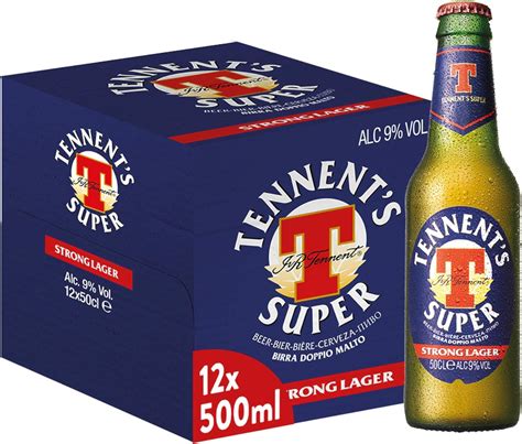 Tennent S Super Birra Bottiglia Pacco Da 12x50cl Amazon It Casa E