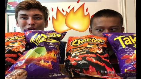 Extra Hot Cheetos Takis Challenge Youtube