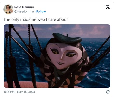 The only madame web I care about | Madame Web (2024 Film) | Know Your Meme